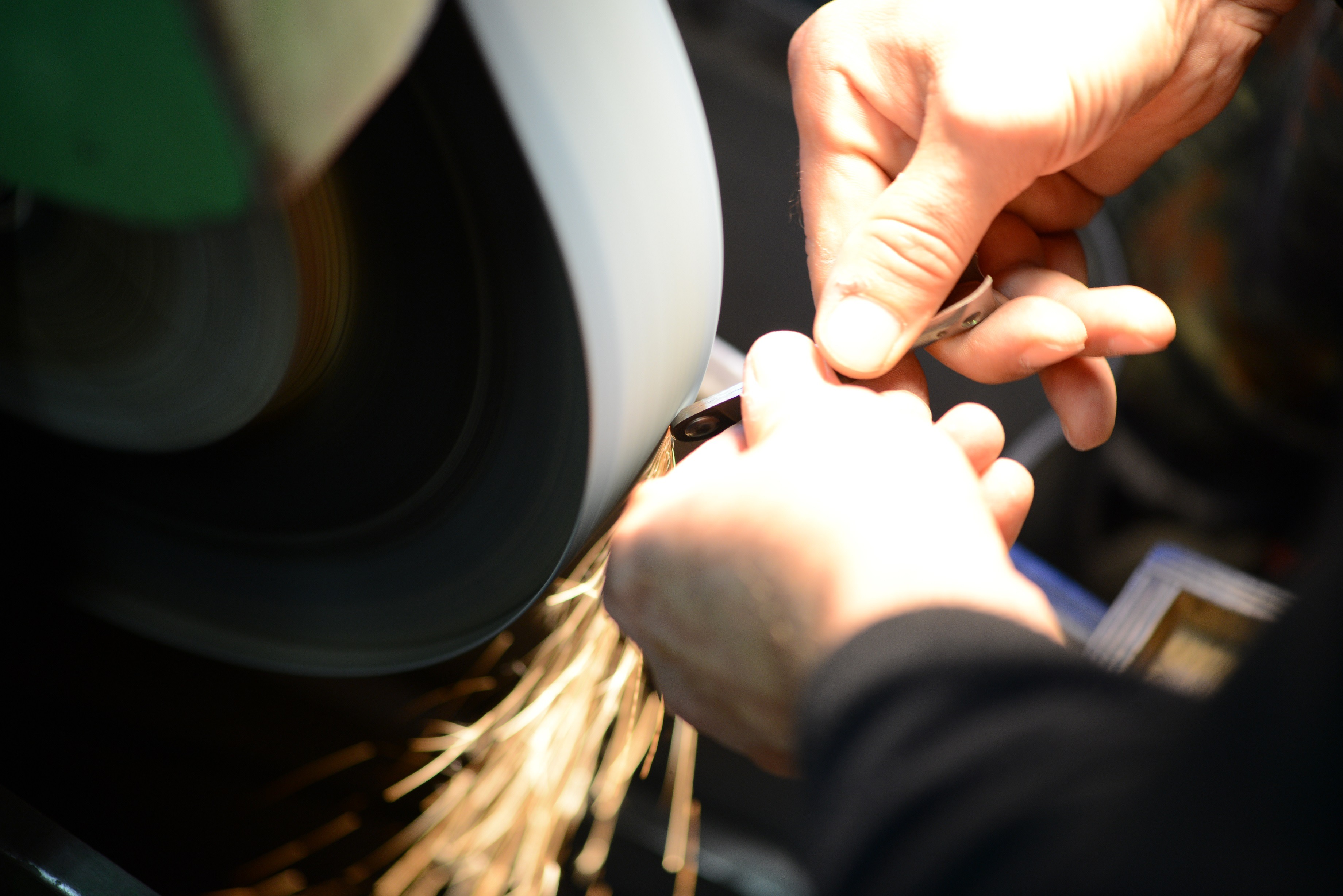 Messer schärfen am Band